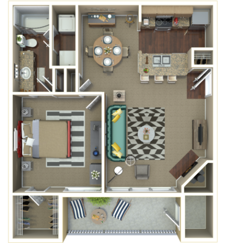 Adams Floor Plan | Georgetown Apartments