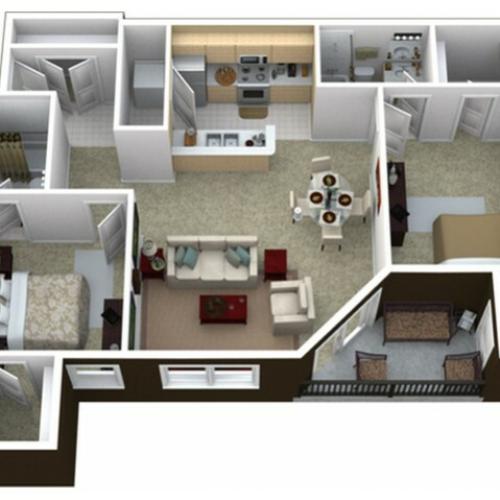 Madison Floor Plan | Georgetown Apartments