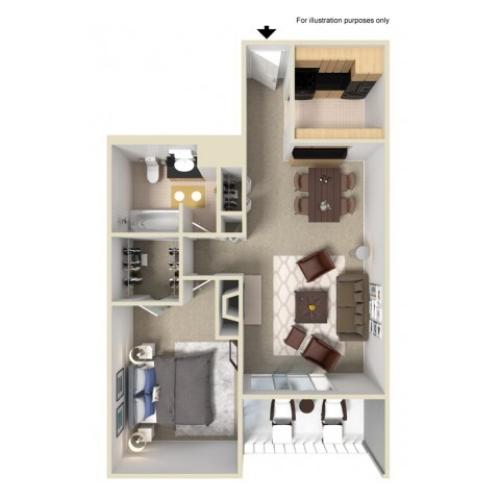 Crest 1 Bed Apartment Summitt Ridge Apartments