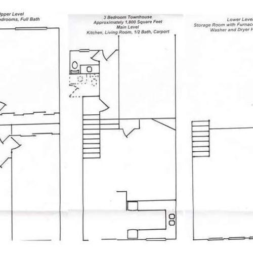 Three Bedroom Townhouse With Carport 3 Bed Apartment The