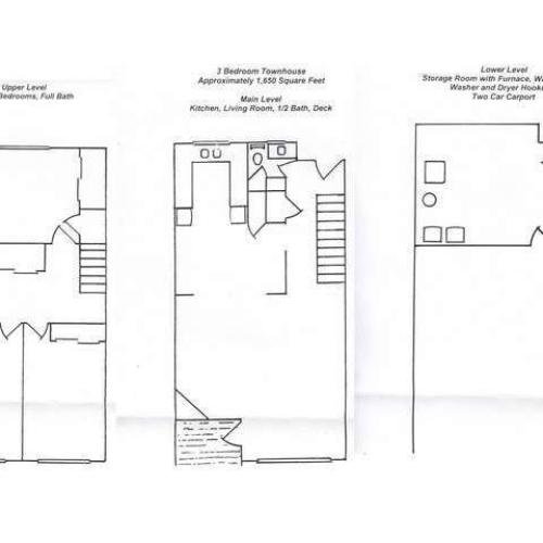 Three Bedroom Townhouse With Carport 3 Bed Apartment The