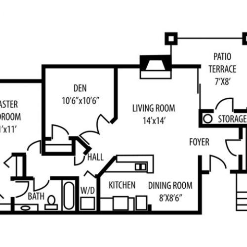2x2a 2 Bed Apartment Coronado Villas Apartments