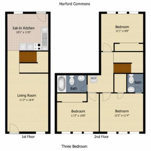 1 Bedroom Townhome 1 Bed Apartment Harford Commons