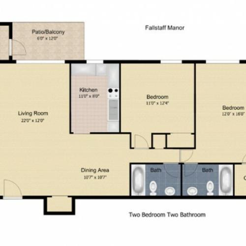 2 bedroom 2 bed apartment fallstaff manor apartments
