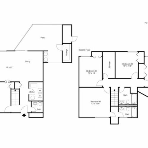 Comanche III 4 bd 4 Bed Apartment Fort Hood Family Housing