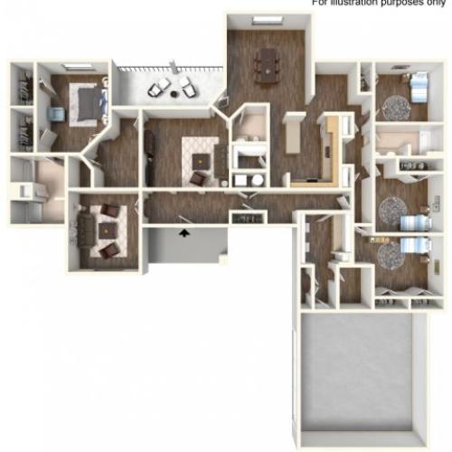 Montague 3 3 Bed Apartment Fort Hood Family Housing