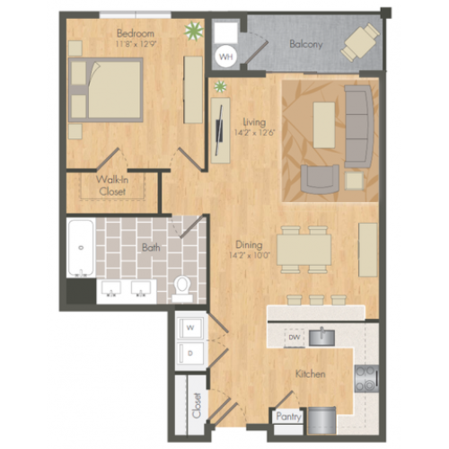 Ash 2 Bed Apartment Apex At 290 Elmsford Luxury Apartments