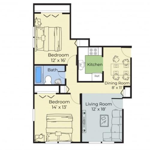 Cresson 2 Bed Apartment Princeton At Mill Pond