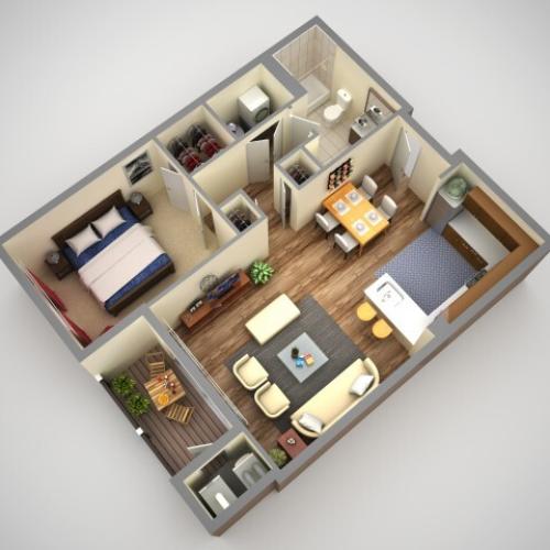 1ad 1 Bed Apartment Cosmopolitan Apartment Homes North Hills