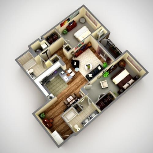 2ah 2 Bed Apartment Cosmopolitan Apartment Homes North Hills