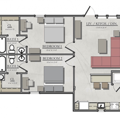 Four Bedroom Duplex 4 Bed Apartment The Cottages Of College