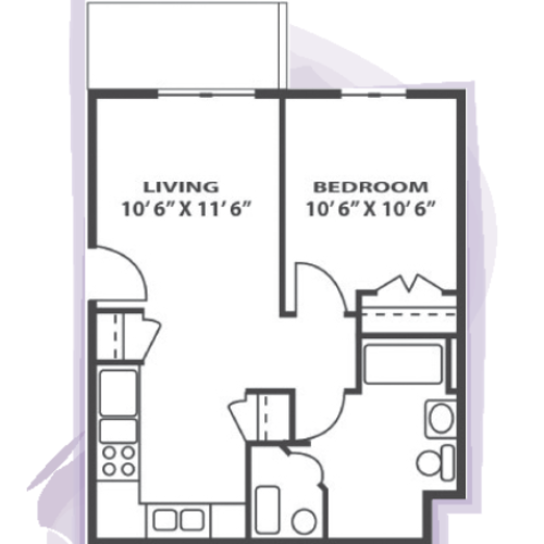 2 Bed/1Bath CAB2 2 Bed Apartment Live Active