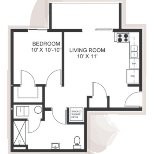2 Bed/1Bath CAB2 2 Bed Apartment Live Active
