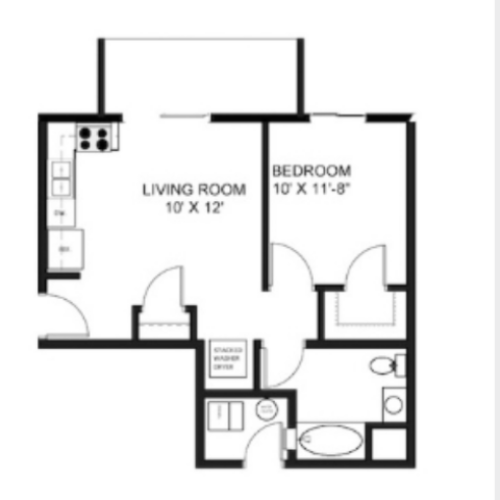 2 Bed/1Bath CAB2 2 Bed Apartment Live Active