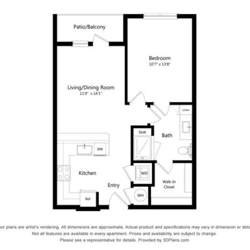A2 Hc 1 Bed Apartment Everleigh Short Pump