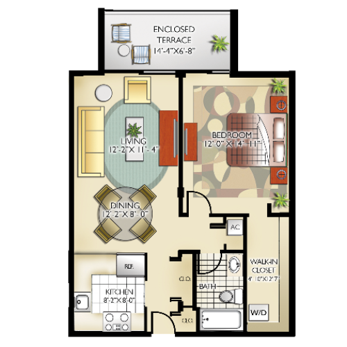 Model I | 2 Bed Apartment | Aventura Harbor Apartments