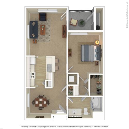 One Bedroom One Bath A3 1 1 Bed Apartment Avanti Apartments