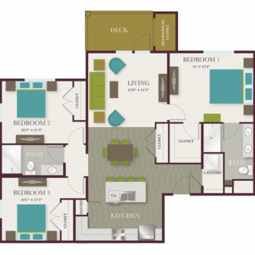 Charles 2 Bed Apartment Cambridge Square Apartments