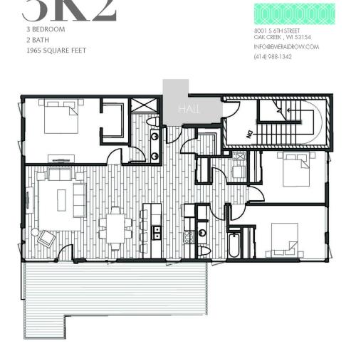 3g 3 Bed Apartment Emerald Row Apartments