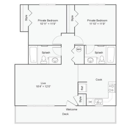 Langley A Renovated 4 Bed Apartment The Social West Ames Station