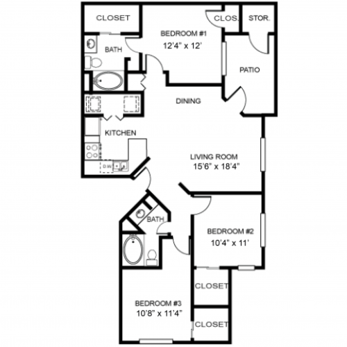 1b 693 1 Bed Apartment Northland At The Arboretum