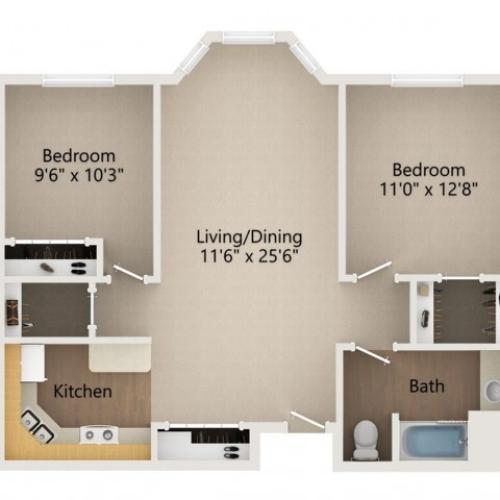 2 Bed 1 Bath Apartment In Eau Claire Wi Eau Claire Oakwood Homes