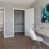 Furnished second bedroom with large closet