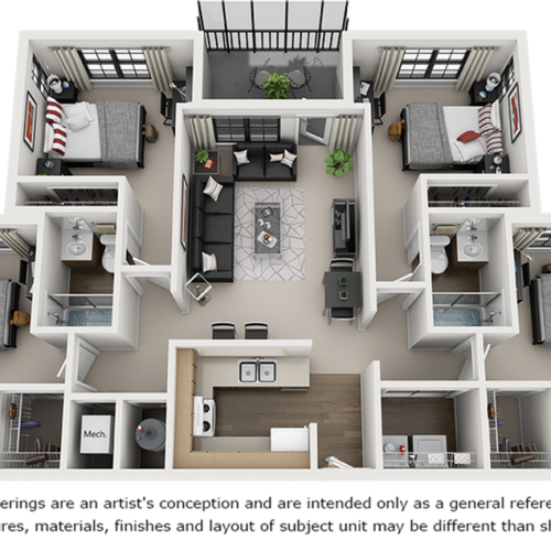 4 Bedroom Bungalow House Floor Plans 3d ~ wow