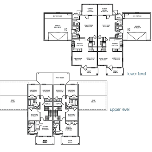 4 Bedroom Floor Plan | camp lejeune rental homes | Atlantic Marine Corps Communities at Camp Lejeune