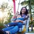 Woman and Child on Playground Swing Set | Ft Campbell housing