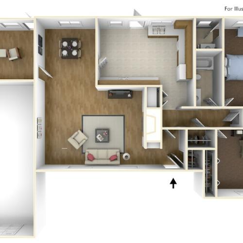 Laurel Bay Aiken 3D Floor Plan