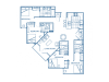A blueprint of a four bedroom apartment | Apartments in Louisville, KY | Bellamy Louisville