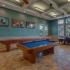 University of Alabama student apartment clubhouse with billiards and shuffleboard