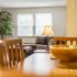 Kitchen and living area in apartment at Princeton at Mount Vernon | Apartments In South Lawrence MA
