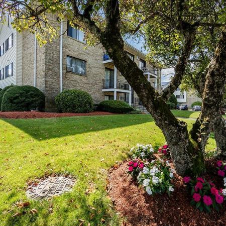 Professional landscaping within our beautiful residential community | Princeton Park | Lowell MA Apartments