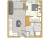 One Bedroom Floor plan | The Chandler | Bedford Apartments