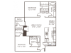 Dogwood Floor Plan | 2 Bedroom with 2 Bath | 1055 Square Feet | 1070 Main | Apartment Homes