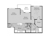 A2 Floor Plan | 1 Bedroom with 1 Bath | 800 Square Feet | Bluffs at Vista Ridge | Apartment Homes