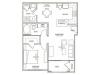 Station Floor Plan | 1 Bedroom with 1 Bath | 752 Square Feet | Retreat at Stafford | Apartment Homes