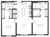 The Venetian Floor Plan | 2 Bedroom 2 Bath | 1076 Square Feet | Cottonwood Bayview | Apartment Homes
