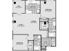 B7 Floor Plan | 2 Bedroom with 2 Bath | 1242 Square Feet | McKinney Uptown | Apartment Homes