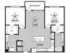 Highball Floor Plan | 2 Bedroom with 2 Bath | 1138 Square Feet | Alton Optimist Park | Apartment Homes