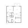 905 square foot one bedroom one bath with den apartment floorplan image
