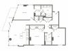 1355 to 1437 square foot three bedroom two bath apartment floorplan image