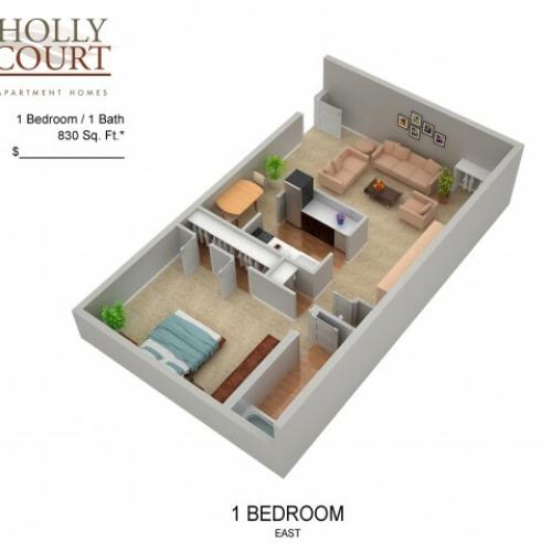 Floor Plan 13 | Apartments In Pitman New Jersey | Holly Court