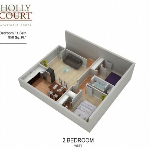 Floor Plan 35 | Apartments Pitman NJ | Holly Court