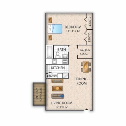 Floor Plan 4 | Apartments For Rent In Allentown PA | Lehigh Square