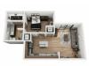 A1-B | 1 bed 1 bath | from 628 square feet