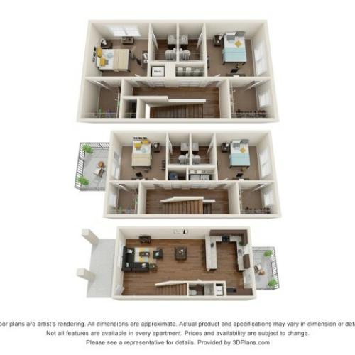 Lumpkin 4x4.5 | 4 bedrooms 5 bathrooms | 1,984 square feet