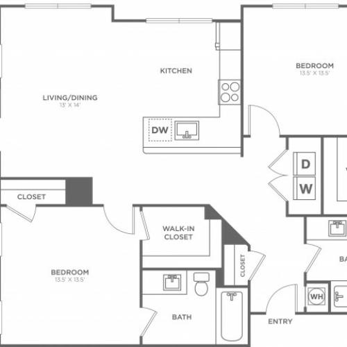 Hawthorn West | 2 bed 2 bath | from 1157 square feet